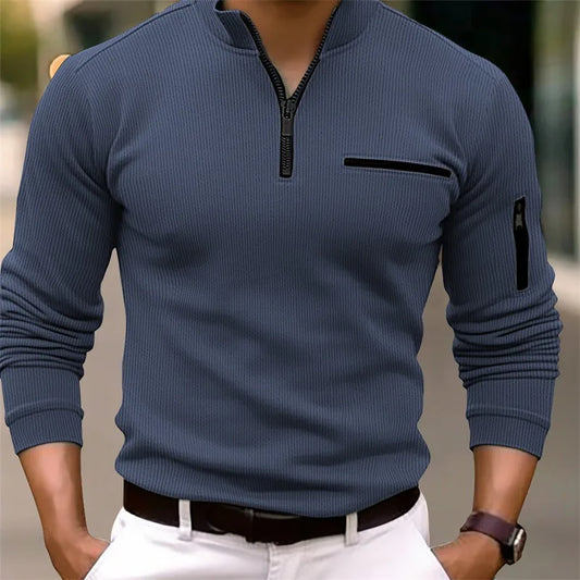 Textured Quarter-zip