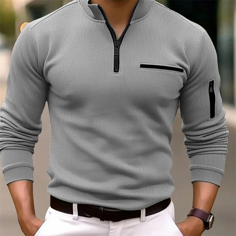 Textured Quarter-zip