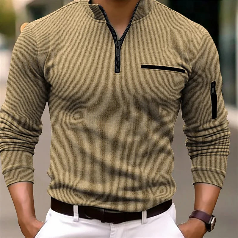 Textured Quarter-zip